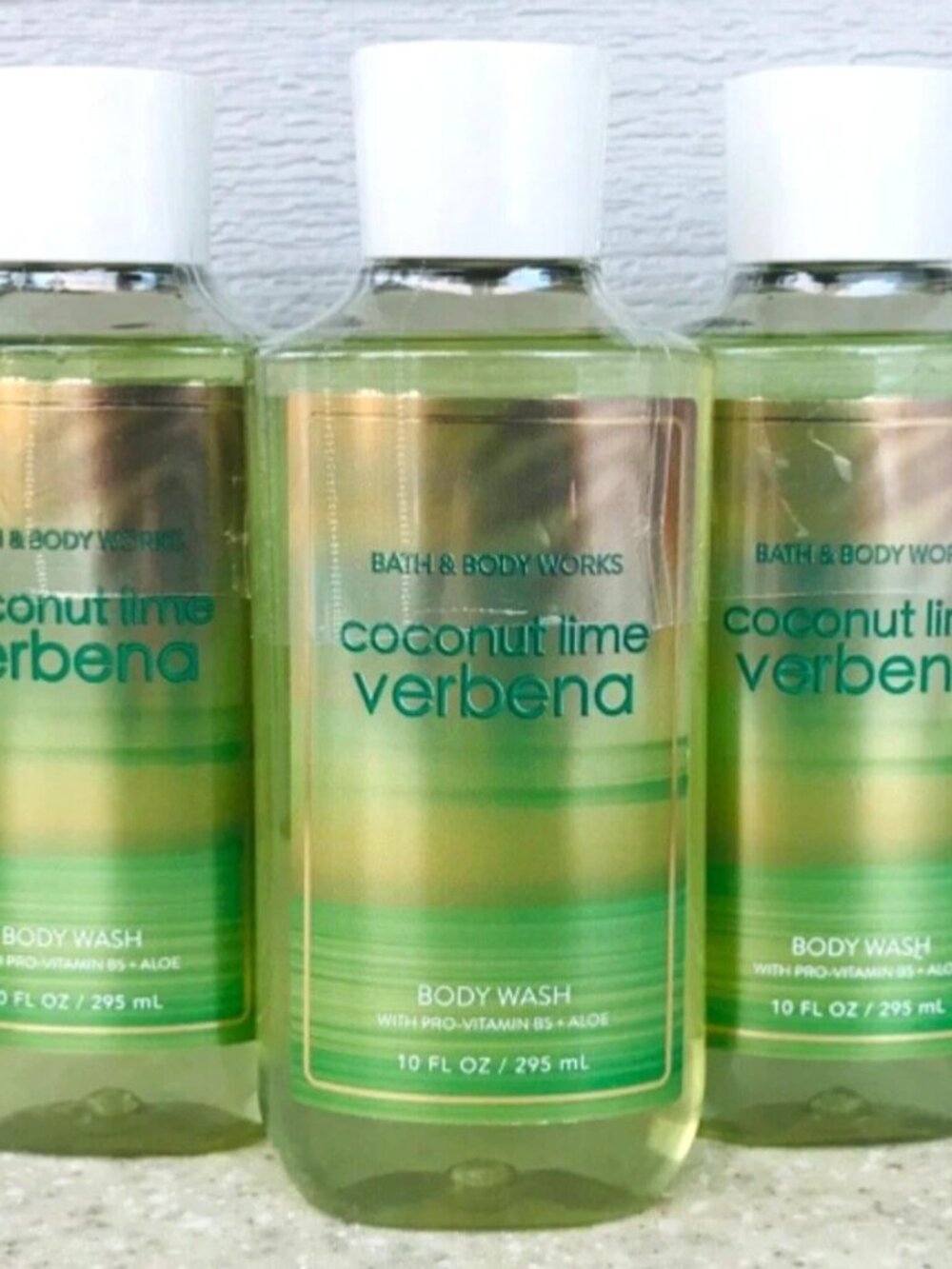 3 Bath & Body Works COCONUT LIME VERBENA Shower Gel Body Wash 10oz LOT/SET of 3